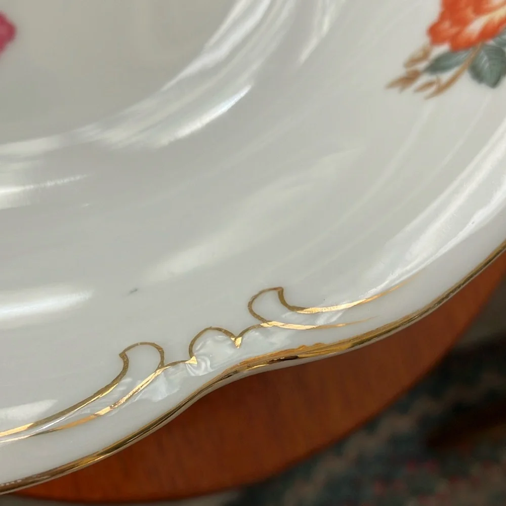 Vintage Charm Crest 9”  Mayfair Bowl  Fine China Porcelain Multi Floral